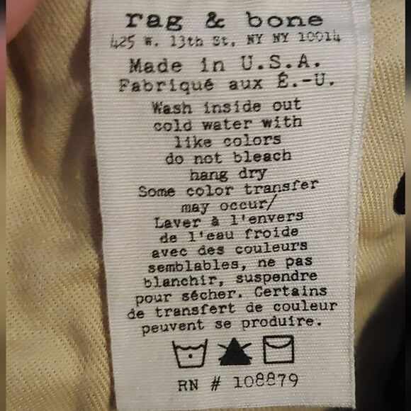 Rag & Bone Animal Print Amoeba Skinny Stretch Denim Jeans Sz 25 - Picture 10 of 11